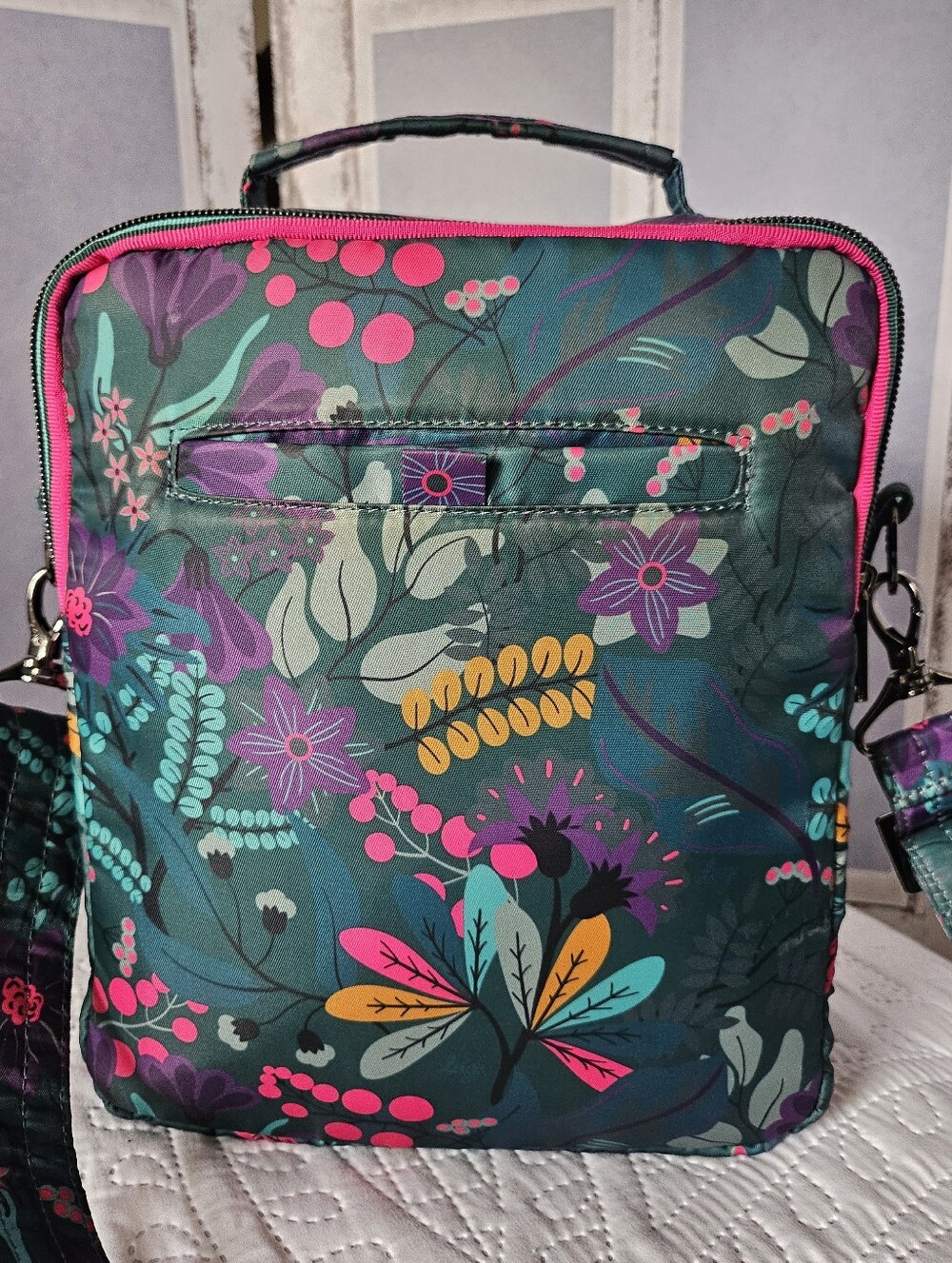 Lug Wrangler Crossbody, Shoulder Bag, Satchel, & Wallet In Evermore Flora Green - Picture 2 of 13